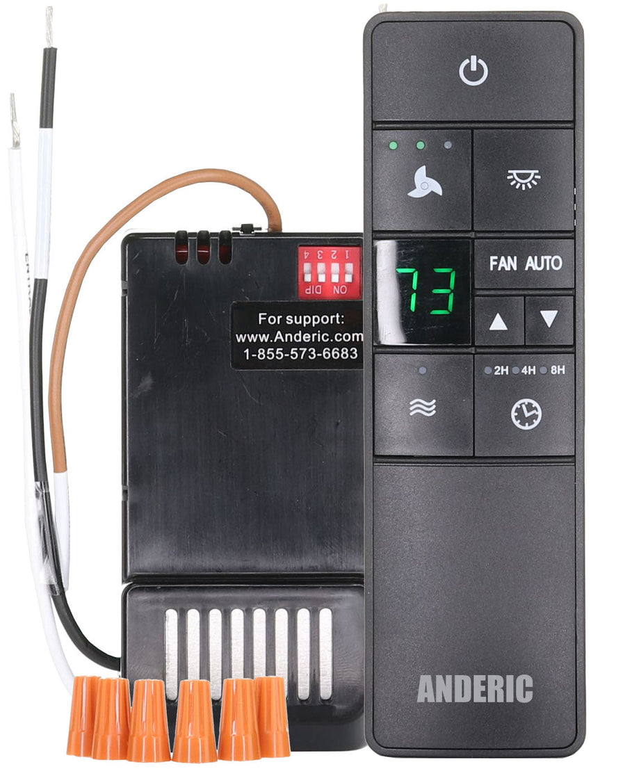 Anderic HD3/AC8.3.T-KIT Universal Thermostatic Add-on Ceiling Fan Kit with Remote Control with Receiver