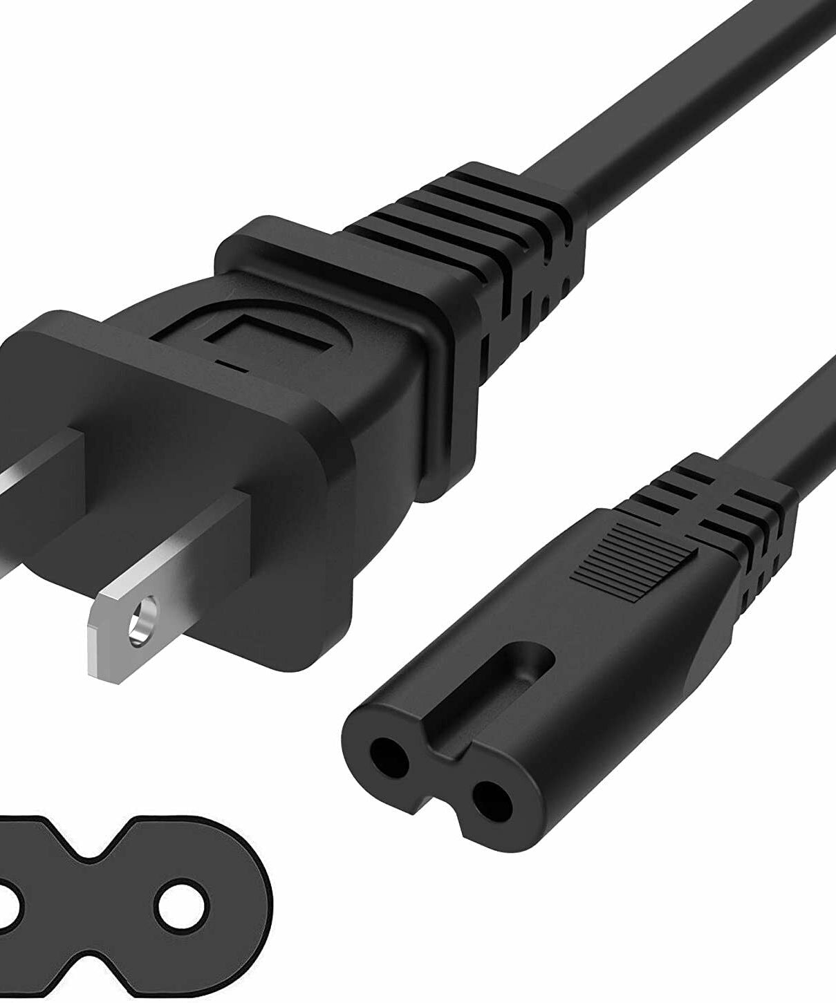 Anderic AC Power Cable Cord | 2 Prong Male to C7 (Figure 8) | 6 foot - C7STRAIGHT6