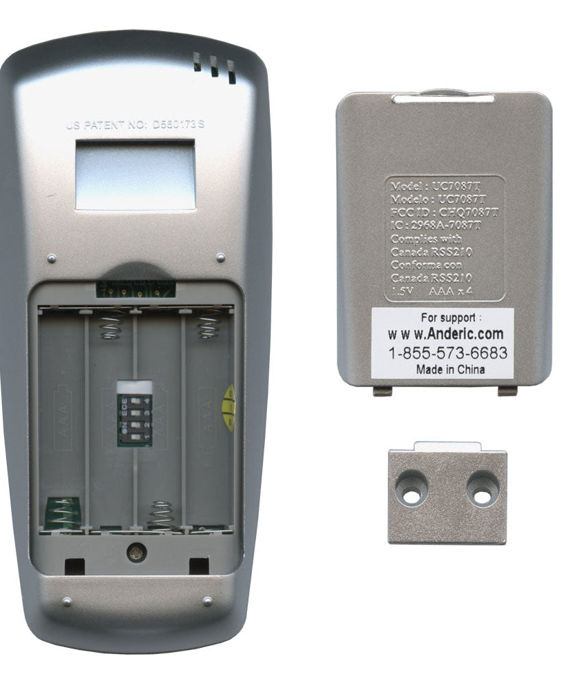 Anderic RR7087T Replacement Thermostatic Ceiling Fan Remote Control with Fan Timer Key | CHQ7087T