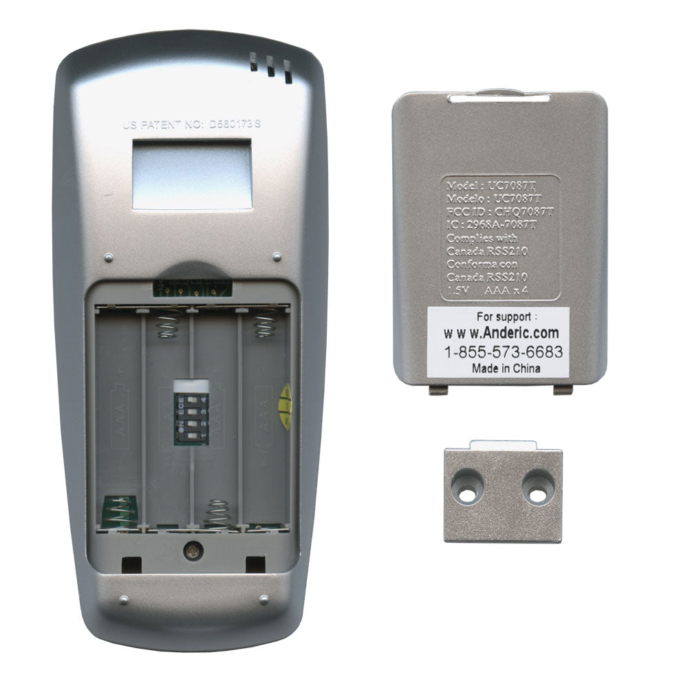 Anderic RR7087T Replacement Thermostatic Ceiling Fan Remote Control with Fan Timer Key | CHQ7087T