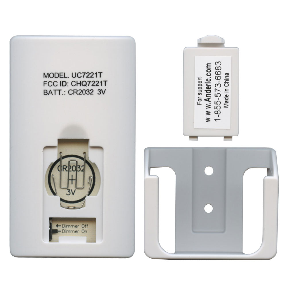 Anderic RR7221T for 3-Speed Fans Ceiling Fan Remote Control - UC7221T / KUJCE10601
