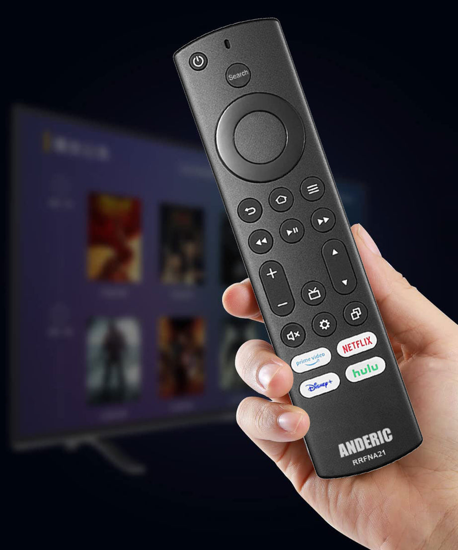 Anderic RRFNA21 for Insignia and Toshiba Fire IR TV Remote Control | Prime Video | Netflix | Disney + | Hulu - RRFNA21
