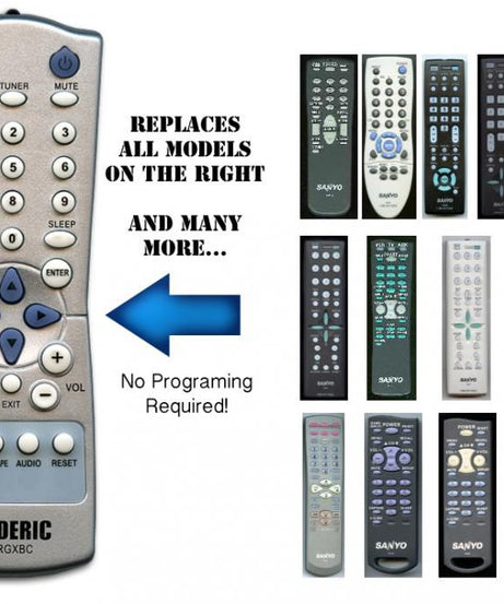 Anderic RRGXBC Replacement TV Remote Control for Sanyo GXBC and Similar models