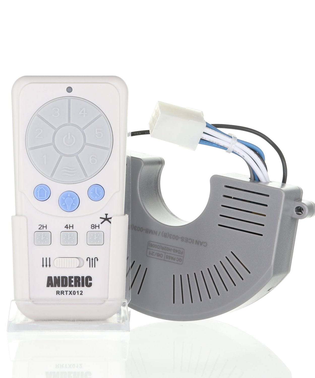 Anderic RRTX012/FD40-H02R Replacement Ceiling Fan Remote Control Kit