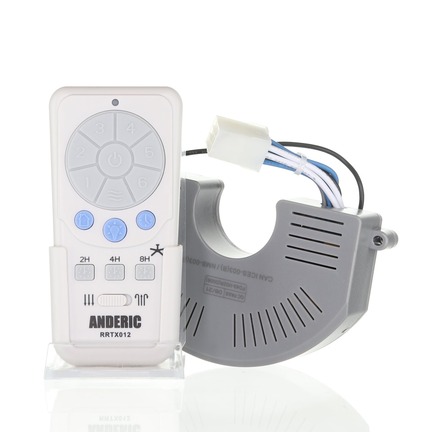 Anderic RRTX012/FD40-H02R Replacement Ceiling Fan Remote Control Kit