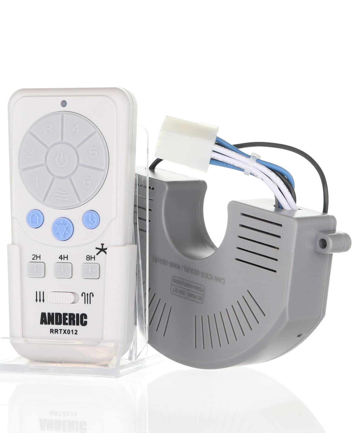 Anderic RRTX012/FD40-H02R Replacement Ceiling Fan Remote Control Kit