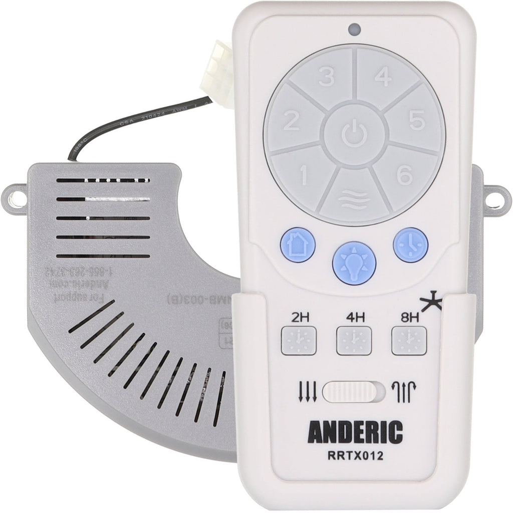 Anderic RRTX012/FD40-H02R Replacement Ceiling Fan Remote Control Kit