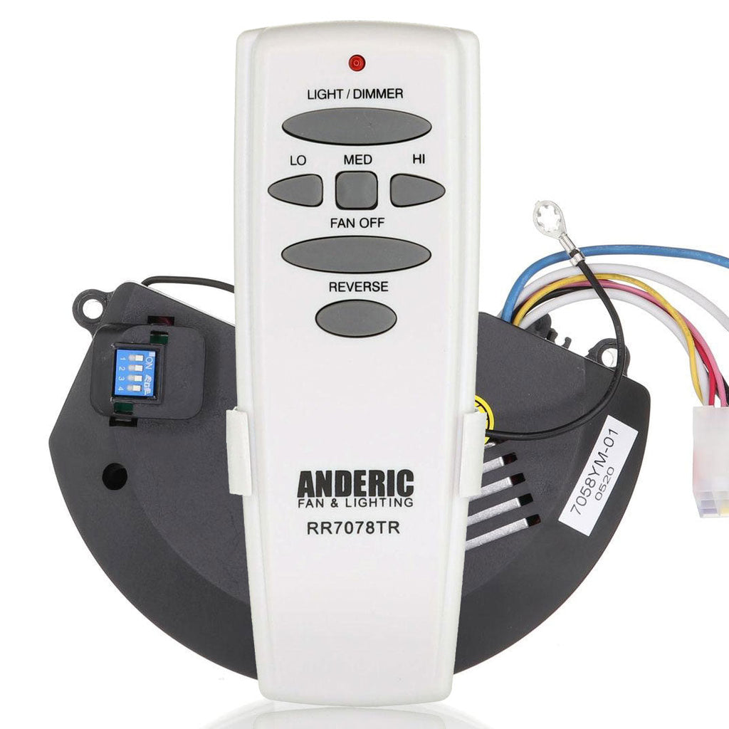 Anderic UC7058RKIT Replacement Ceiling Fan Remote Control Kit for Windward II 54-inch Ceiling Fans UC7058RY, RR7078TR