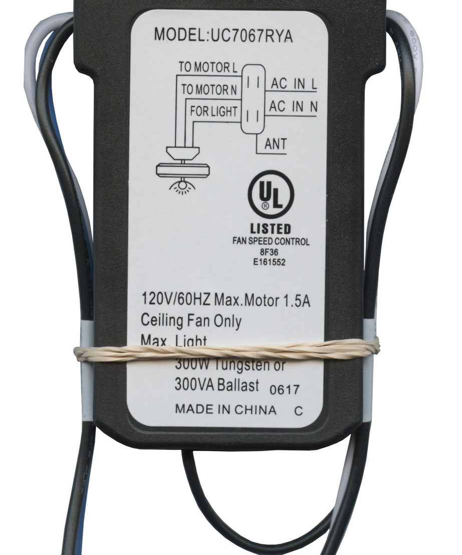 Anderic UC7067RYA Replacement Ceiling Fan Receiver for Harbor Breeze
