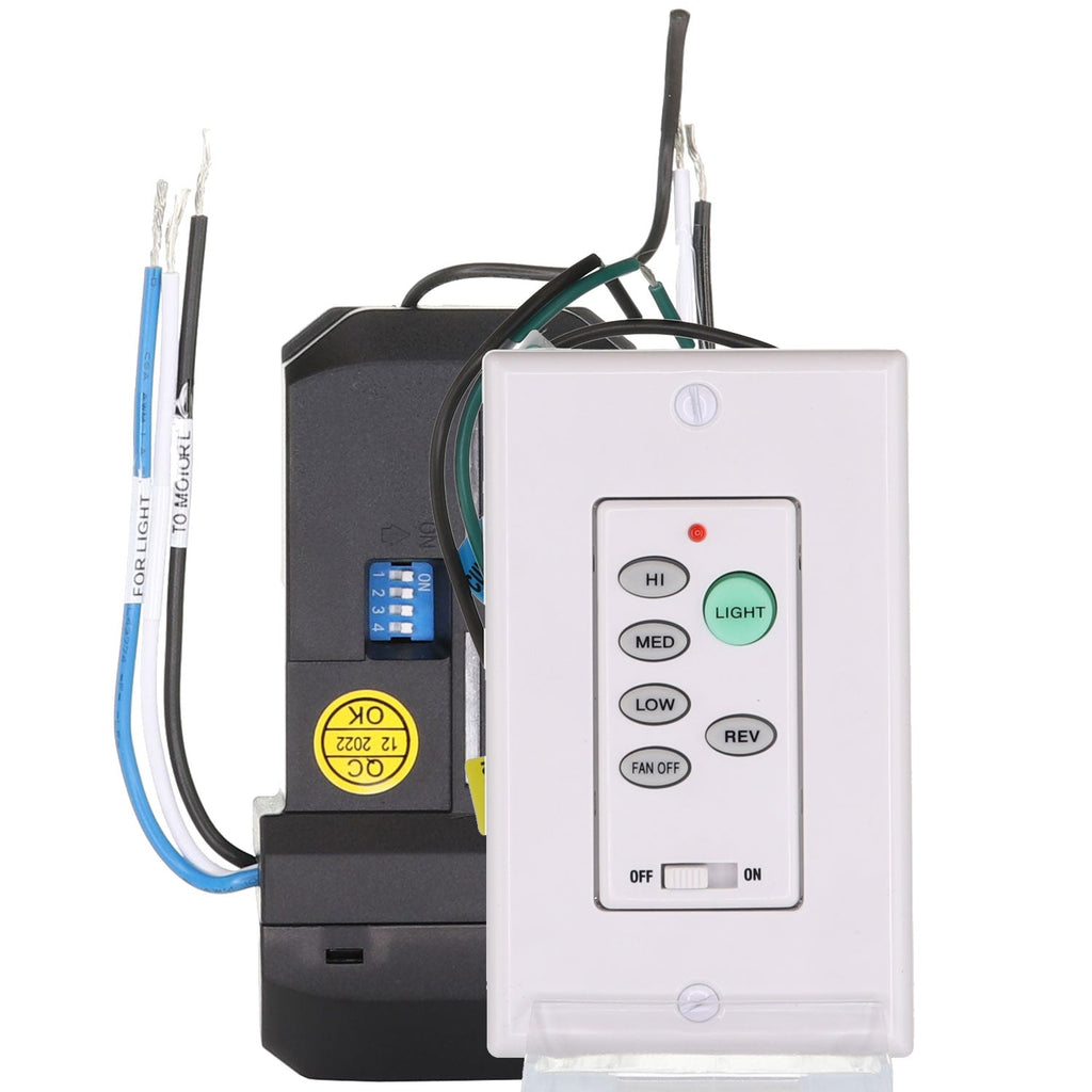 Anderic Wired Wall Switch Universal 3-Speed Ceiling Fan Remote Control Kit | UC9051T-WIRED/UC7067FMRX