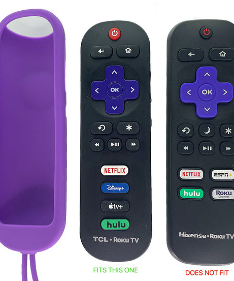 Anderic YKR1751-PUR Rubber Protective Case for RC280 TCL and Roku TV Remote Controls - Purple | RC-280