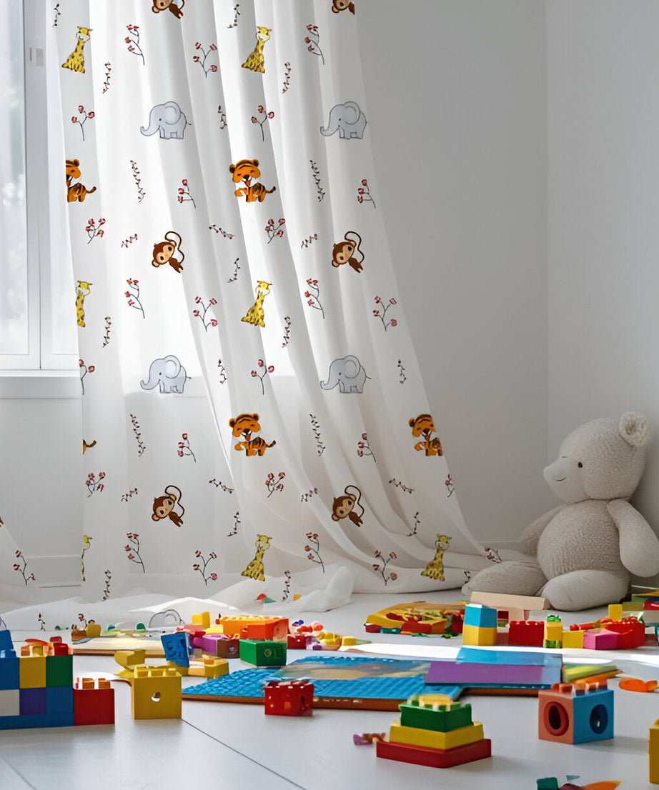 Animal Themed Baby Room Curtain