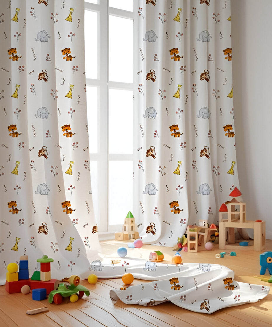 Animal Themed Baby Room Curtain