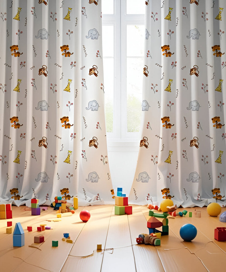 Animal Themed Baby Room Curtain