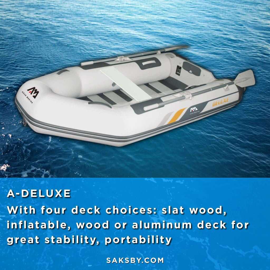 Aqua Marina A-Deluxe 8FT 4-Person Inflatable Speed Boat With Comfortable Rowing Seat And Adjustable Center Feet [BT-88850AL] (SAK20456)
