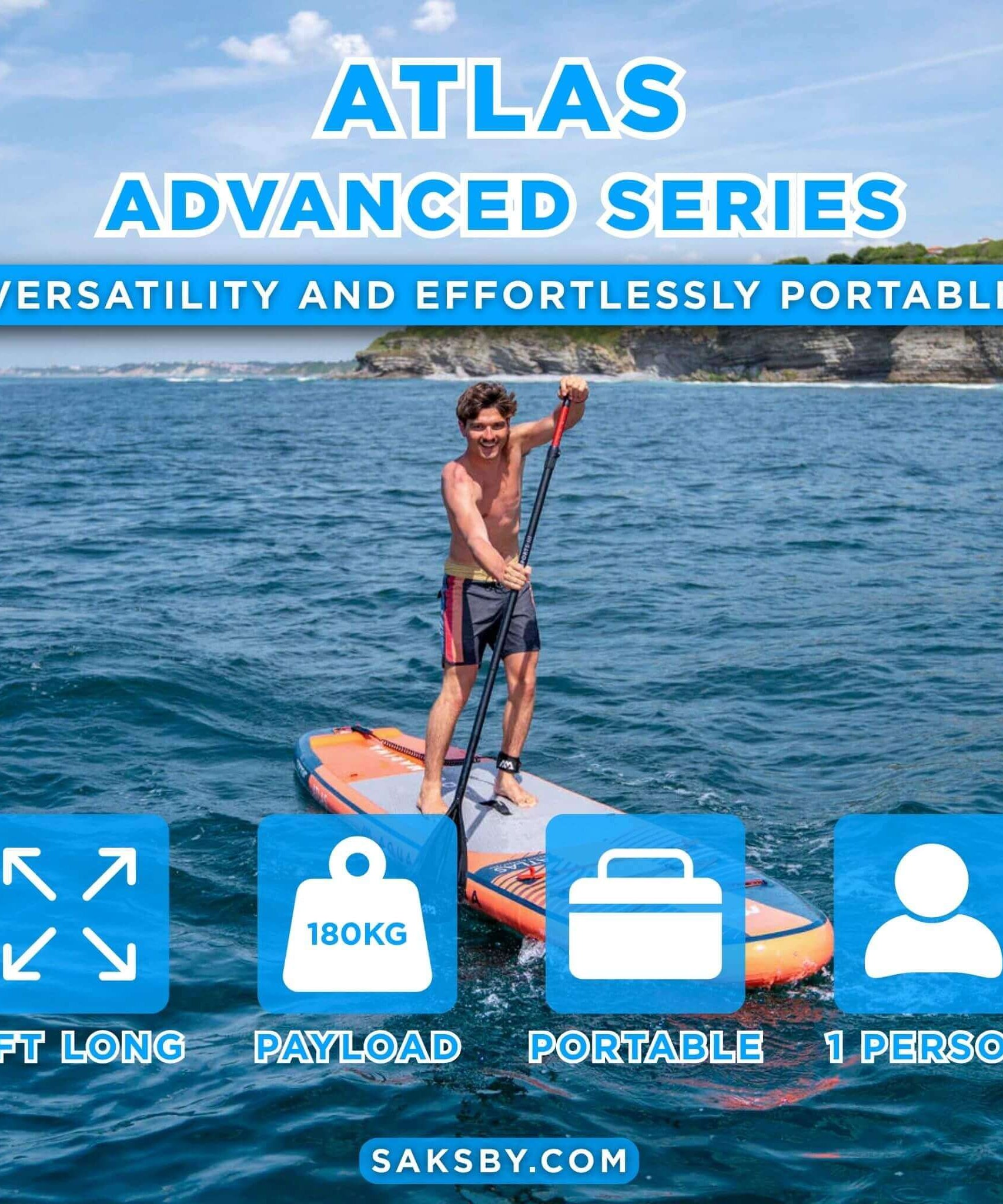 Aqua Marina Atlas 12FT All-Around Inflatable Paddleboard [BT-21ATP] (SAK57569)