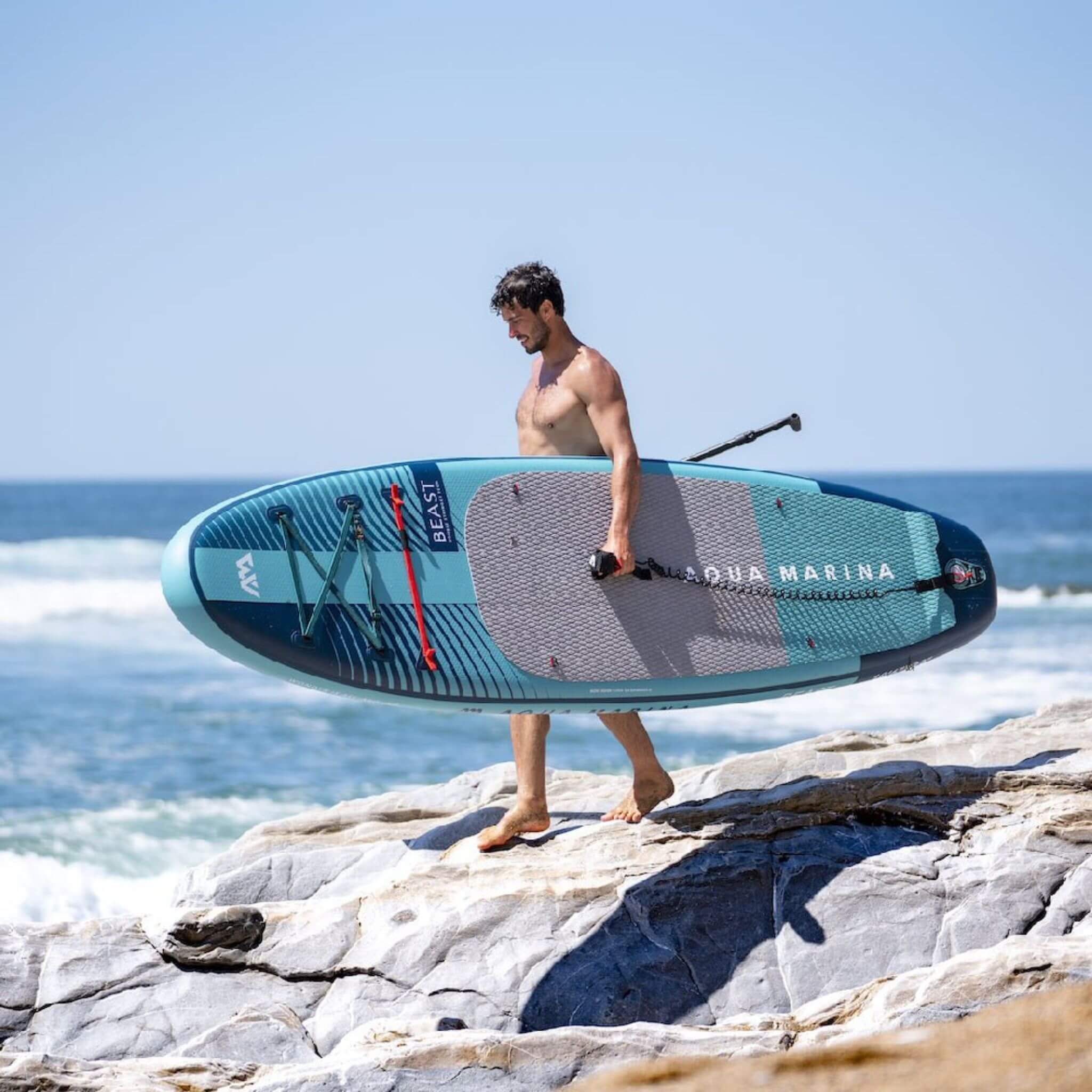 Aqua Marina Beast 10FT Advanced All-Around Inflatable SUP With Carbon Hybrid Paddle [BT-23BEP] (SAK89512)