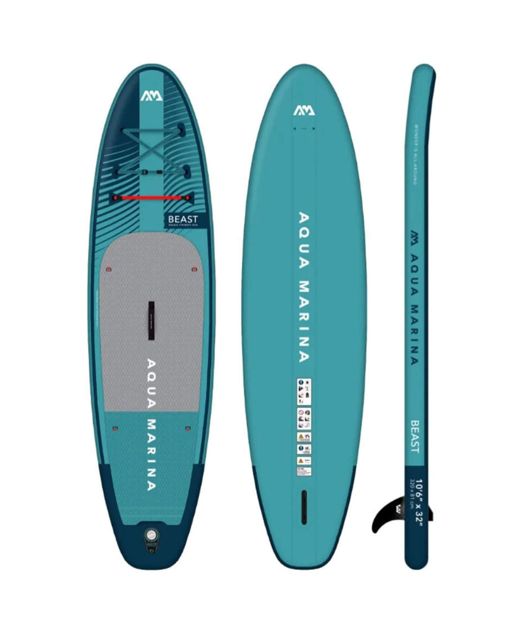 Aqua Marina Beast 10FT Advanced All-Around Inflatable SUP With Carbon Hybrid Paddle [BT-23BEP] (SAK89512)