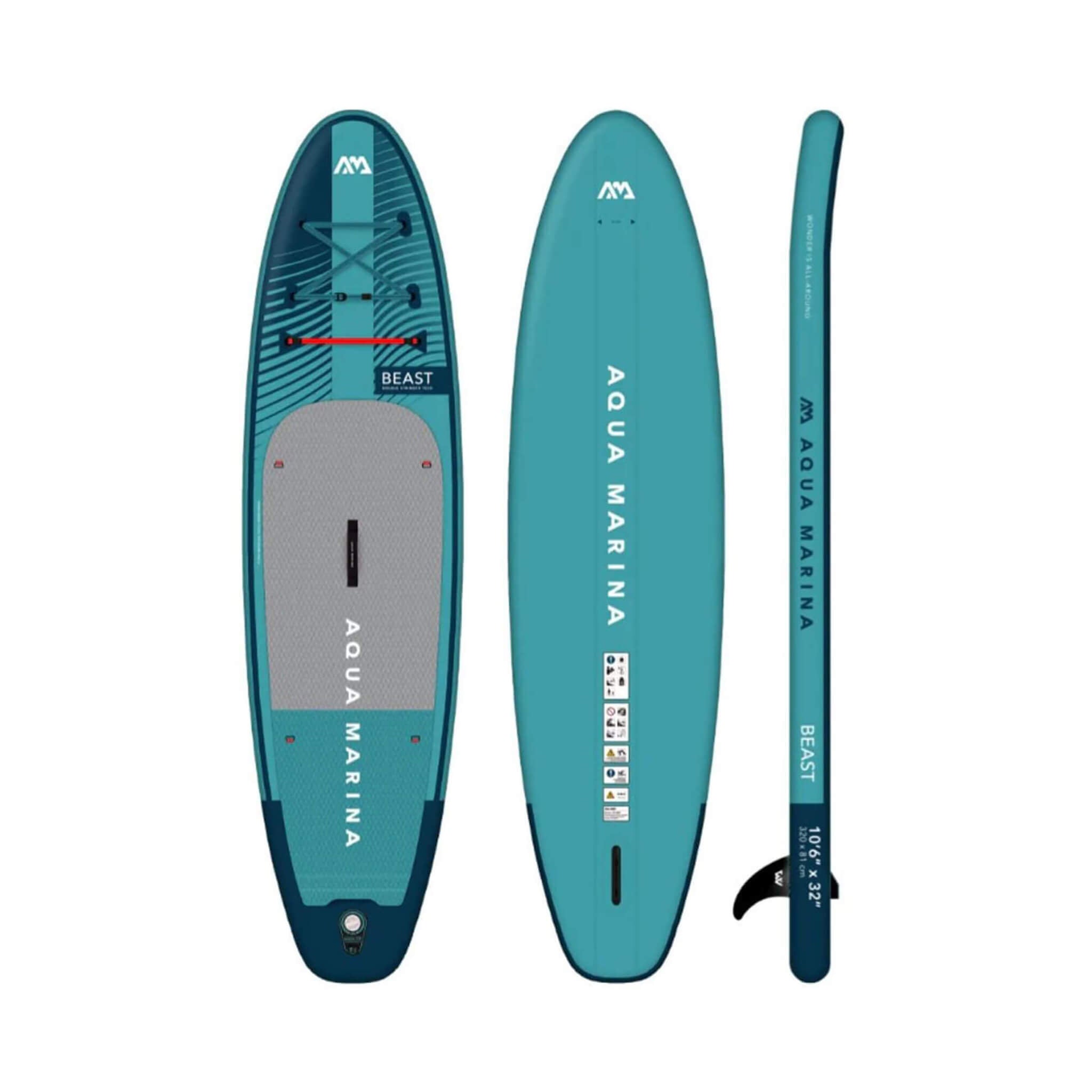 Aqua Marina Beast 10FT Advanced All-Around Inflatable SUP With Carbon Hybrid Paddle [BT-23BEP] (SAK89512)