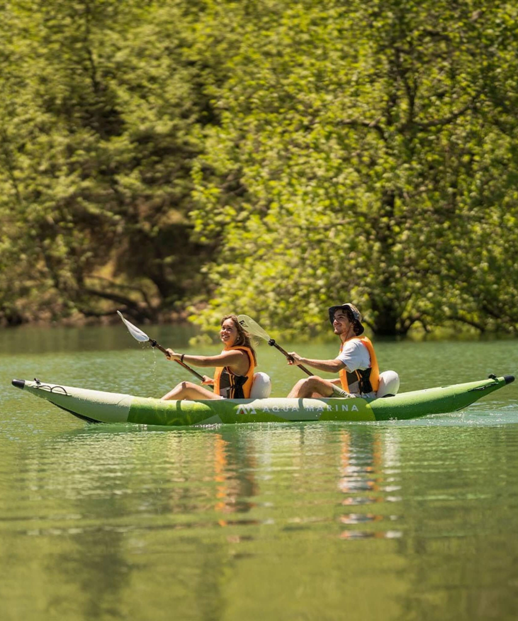 Aqua Marina Betta 14FT 2-Person Inflatable Recreational Kayak With Paddles [BE-412] (SAK01375)