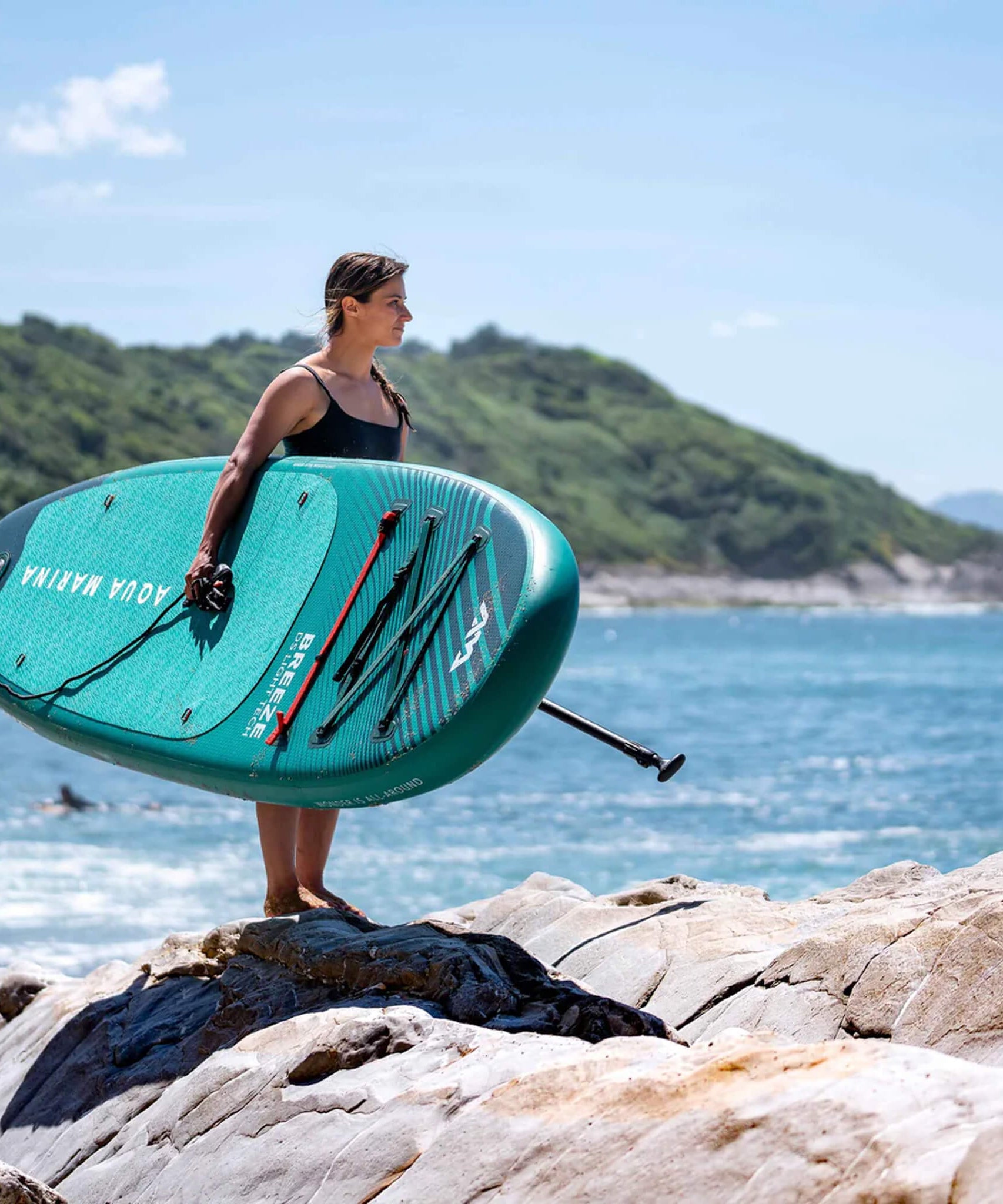Aqua Marina Breeze 9FT Green Compact Inflatable SUP With Drop Stitch Light Technology [BT-23BRP] (SAK68745)
