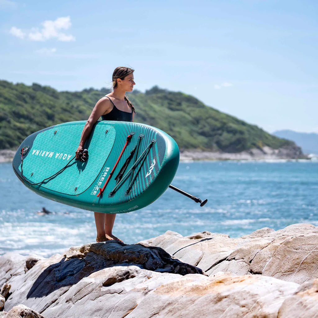 Aqua Marina Breeze 9FT Green Compact Inflatable SUP With Drop Stitch Light Technology [BT-23BRP] (SAK68745)