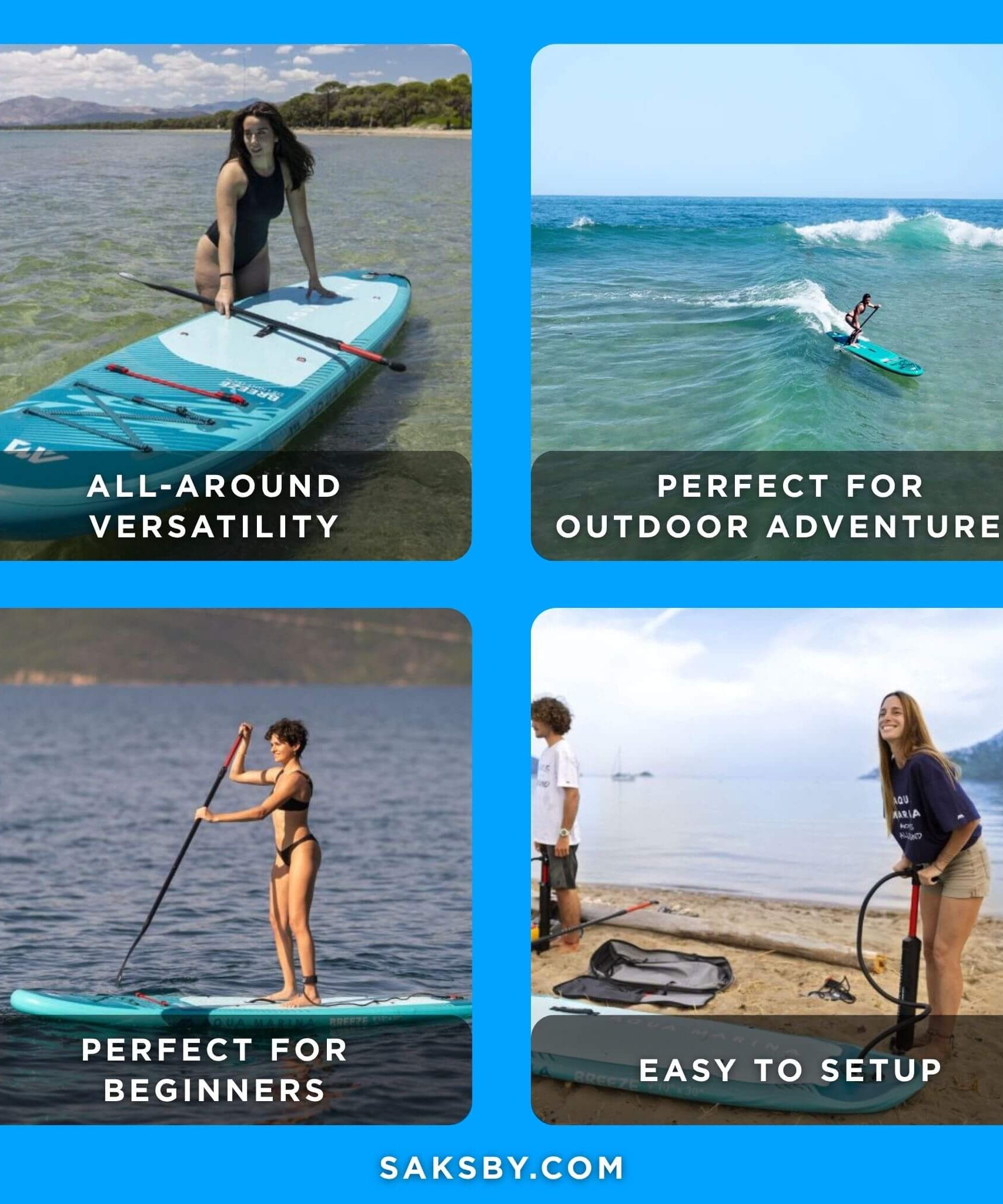 Aqua Marina Breeze 9FT Green Compact Inflatable SUP With Drop Stitch Light Technology [BT-23BRP] (SAK68745)