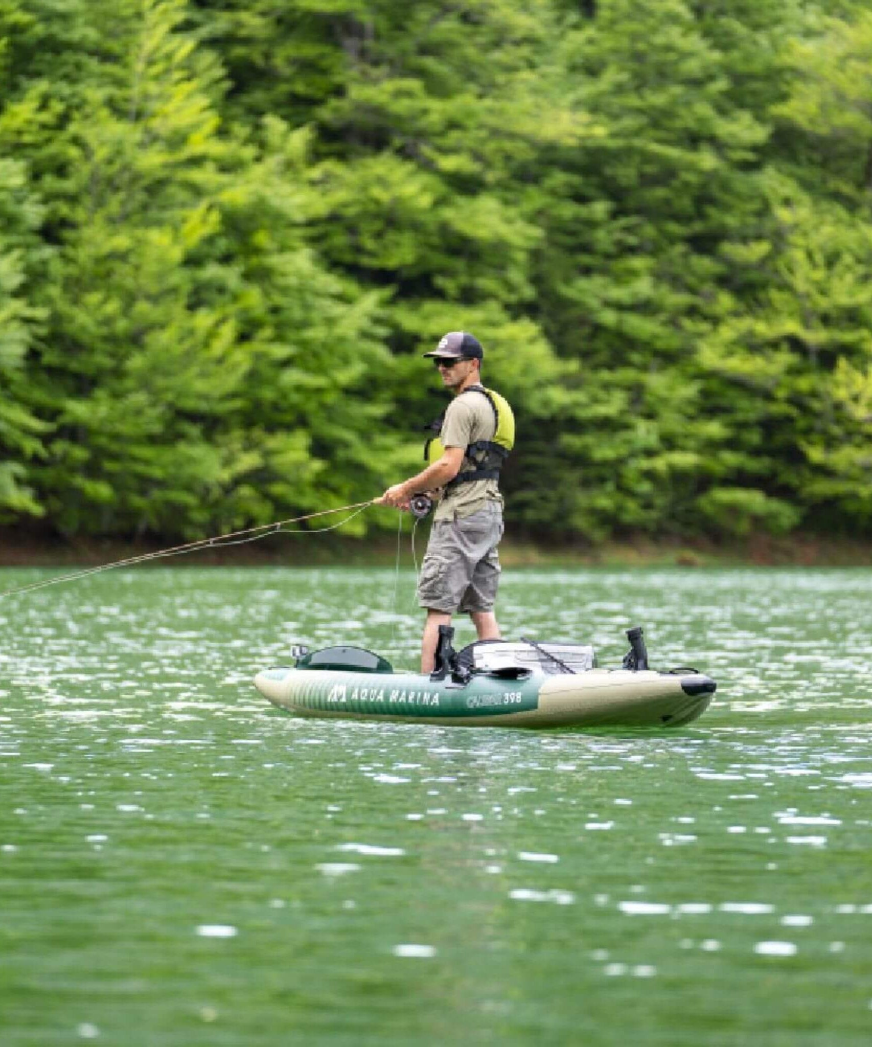 Aqua Marina Caliber 13FT Angling Kayak With Foldable Fishing Seat [Paddle Excluded] [CA-398] (SAK23467)