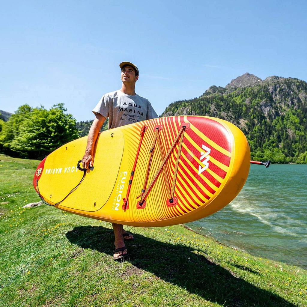 Aqua Marina Fusion 10FT Premium All-Around SUP W/ Durable PVC Rail Layers & Grooved EVA Footpad [BT-23FUP] (SAK37195)
