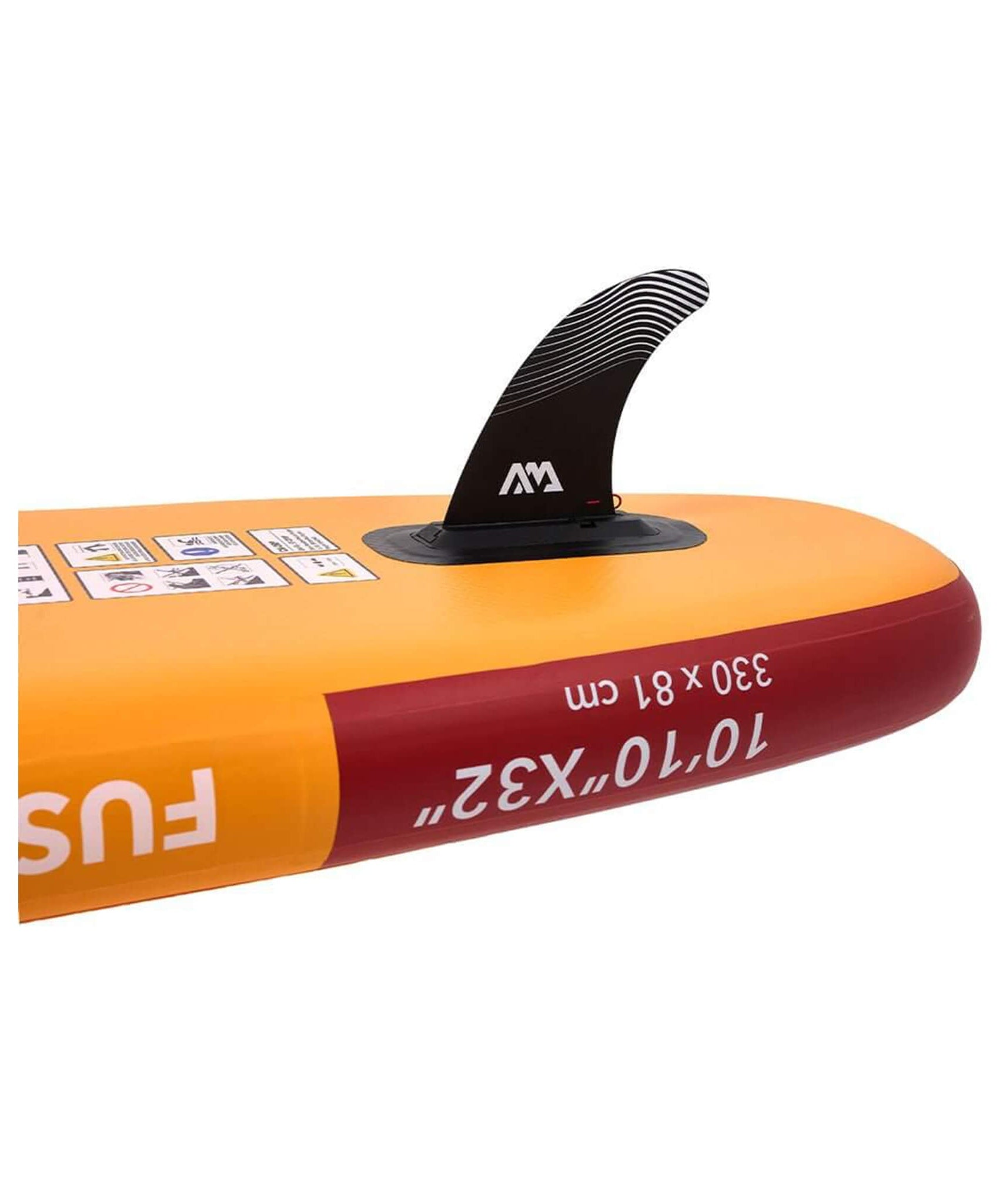 Aqua Marina Fusion 10FT Premium All-Around SUP W/ Durable PVC Rail Layers & Grooved EVA Footpad [BT-23FUP] (SAK37195)