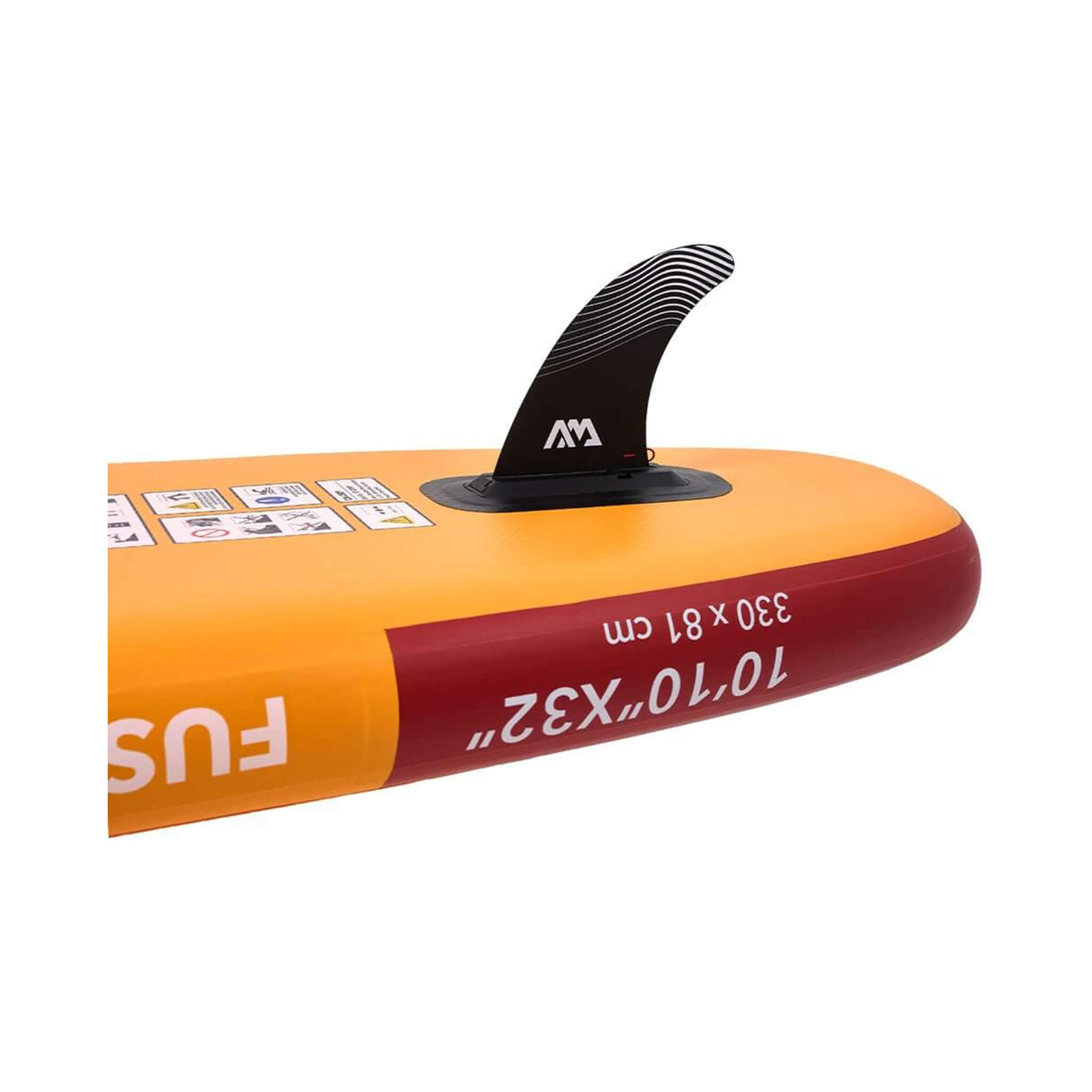 Aqua Marina Fusion 10FT Premium All-Around SUP W/ Durable PVC Rail Layers & Grooved EVA Footpad [BT-23FUP] (SAK37195)