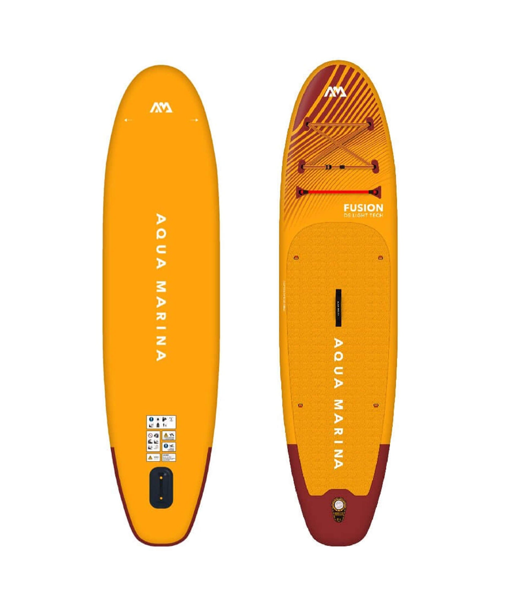 Aqua Marina Fusion 10FT Premium All-Around SUP W/ Durable PVC Rail Layers & Grooved EVA Footpad [BT-23FUP] (SAK37195)