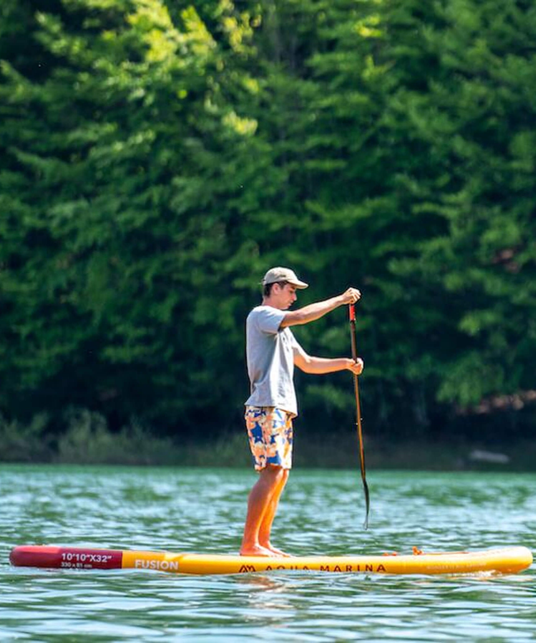 Aqua Marina Fusion 10FT Premium All-Around SUP W/ Durable PVC Rail Layers & Grooved EVA Footpad [BT-23FUP] (SAK37195)