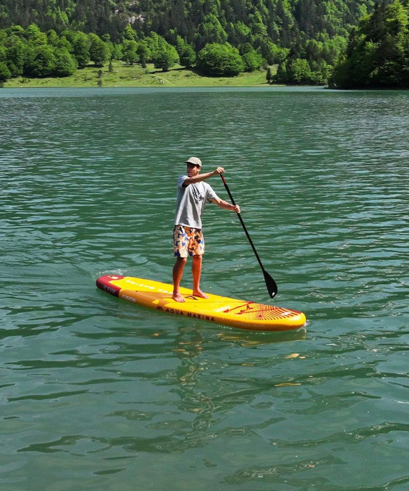 Aqua Marina Fusion 10FT Premium All-Around SUP W/ Durable PVC Rail Layers & Grooved EVA Footpad [BT-23FUP] (SAK37195)