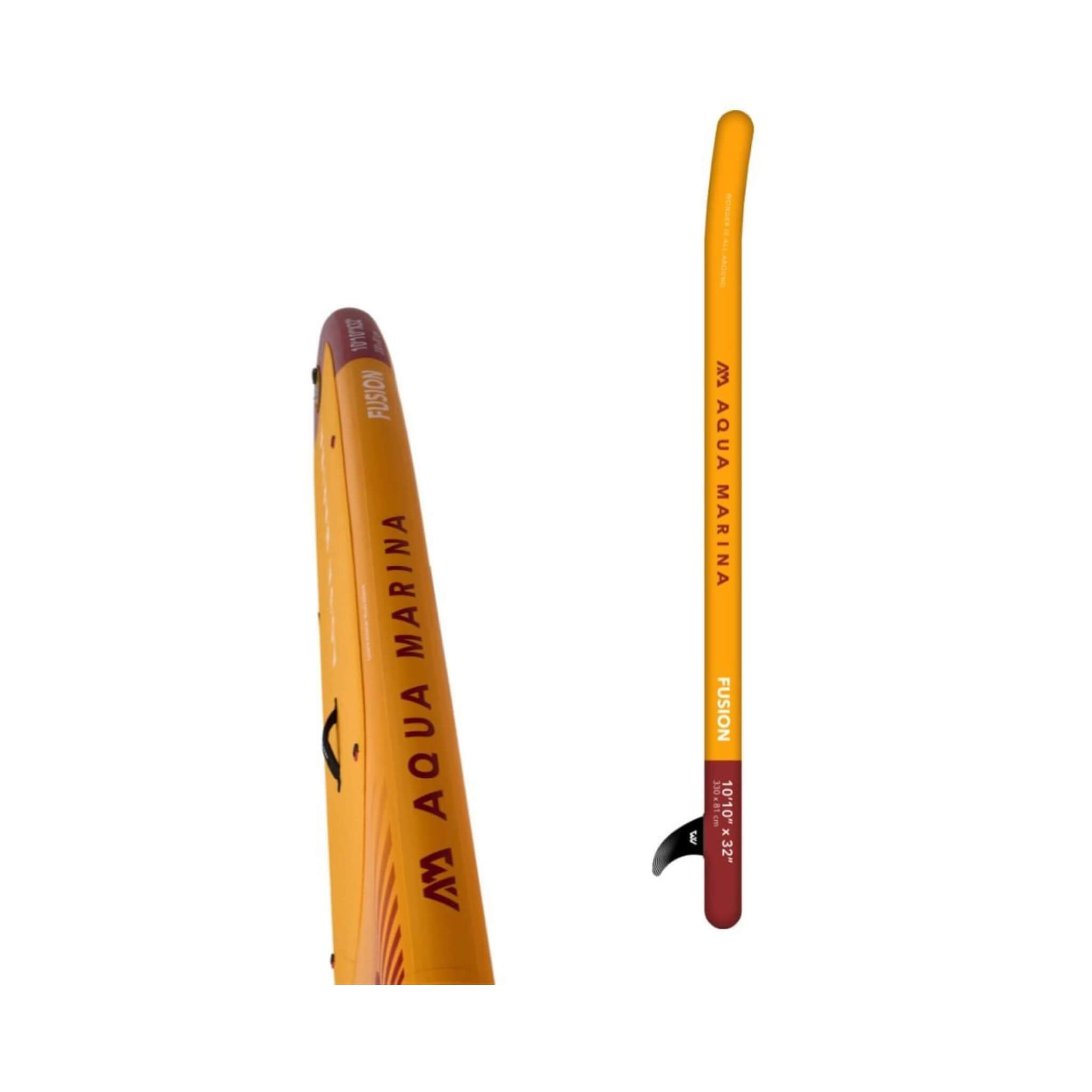 Aqua Marina Fusion 10FT Premium All-Around SUP W/ Durable PVC Rail Layers & Grooved EVA Footpad [BT-23FUP] (SAK37195)