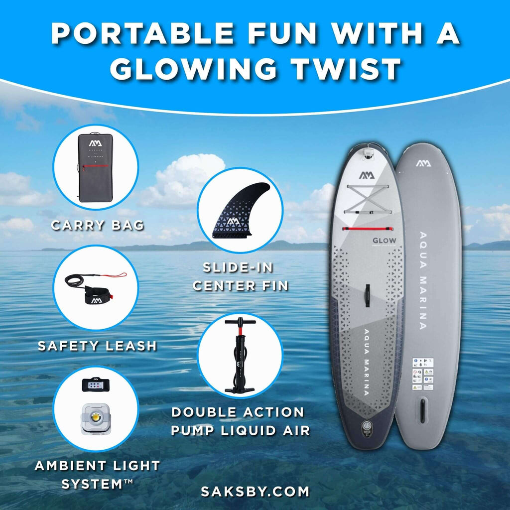 Aqua Marina Glow 10FT All-Around ISUP With Ambient Light System And Safety Leash [BT-24GL] (SAK48269)