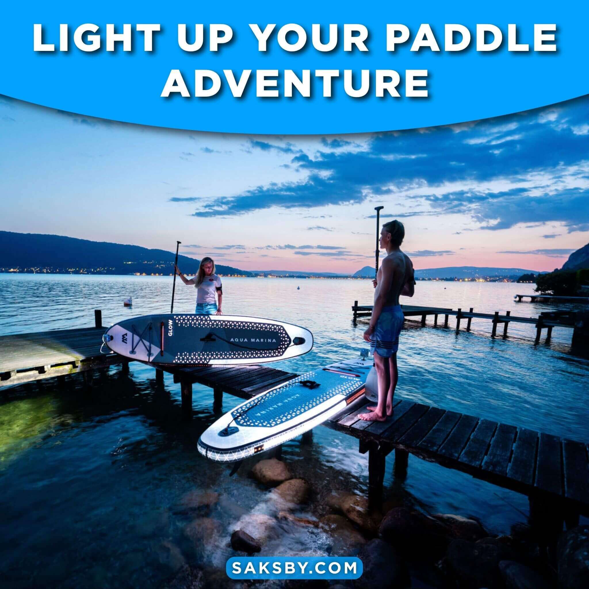 Aqua Marina Glow 10FT All-Around ISUP With Ambient Light System And Safety Leash [BT-24GL] (SAK48269)