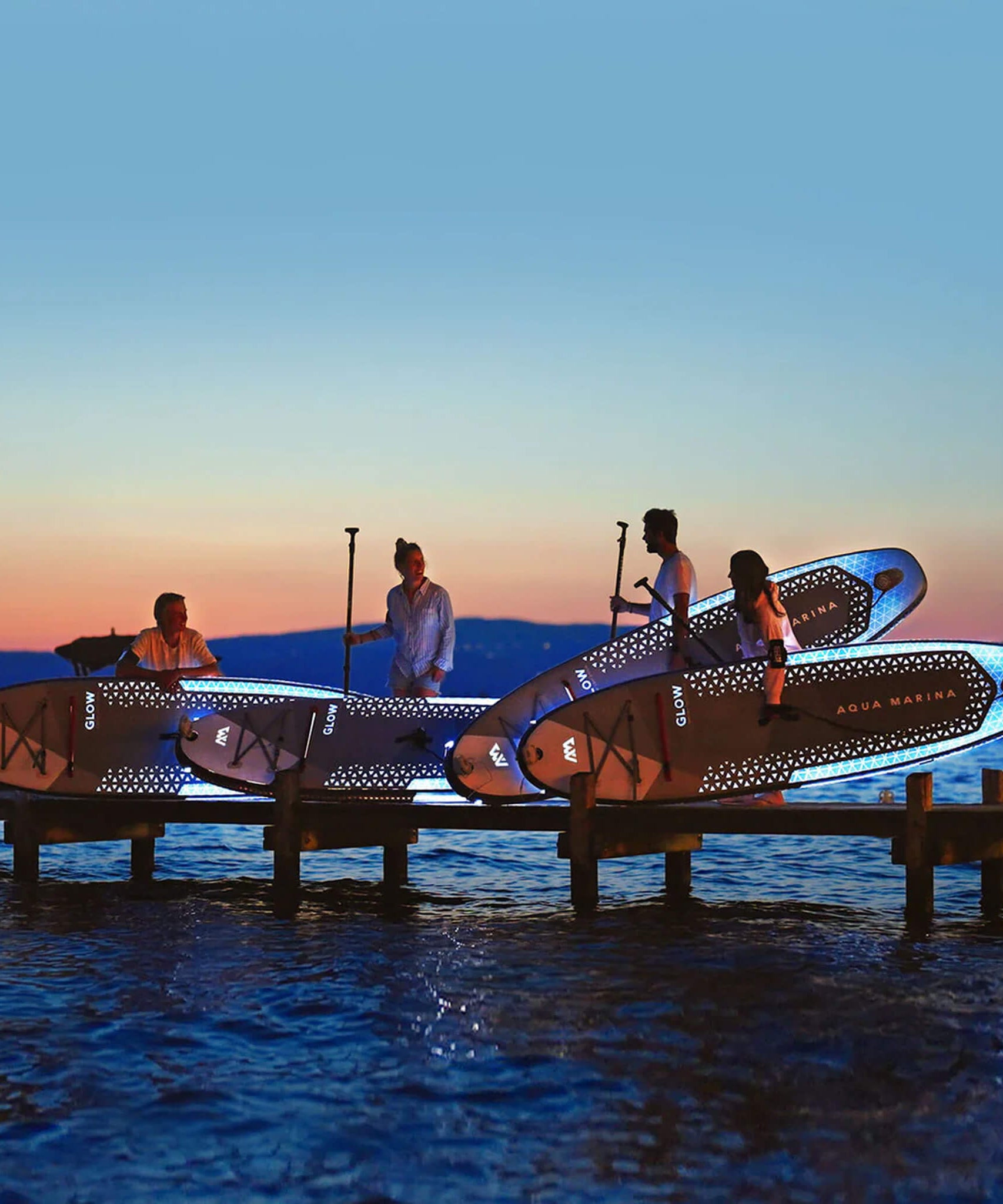 Aqua Marina Glow 10FT All-Around ISUP With Ambient Light System And Safety Leash [BT-24GL] (SAK48269)
