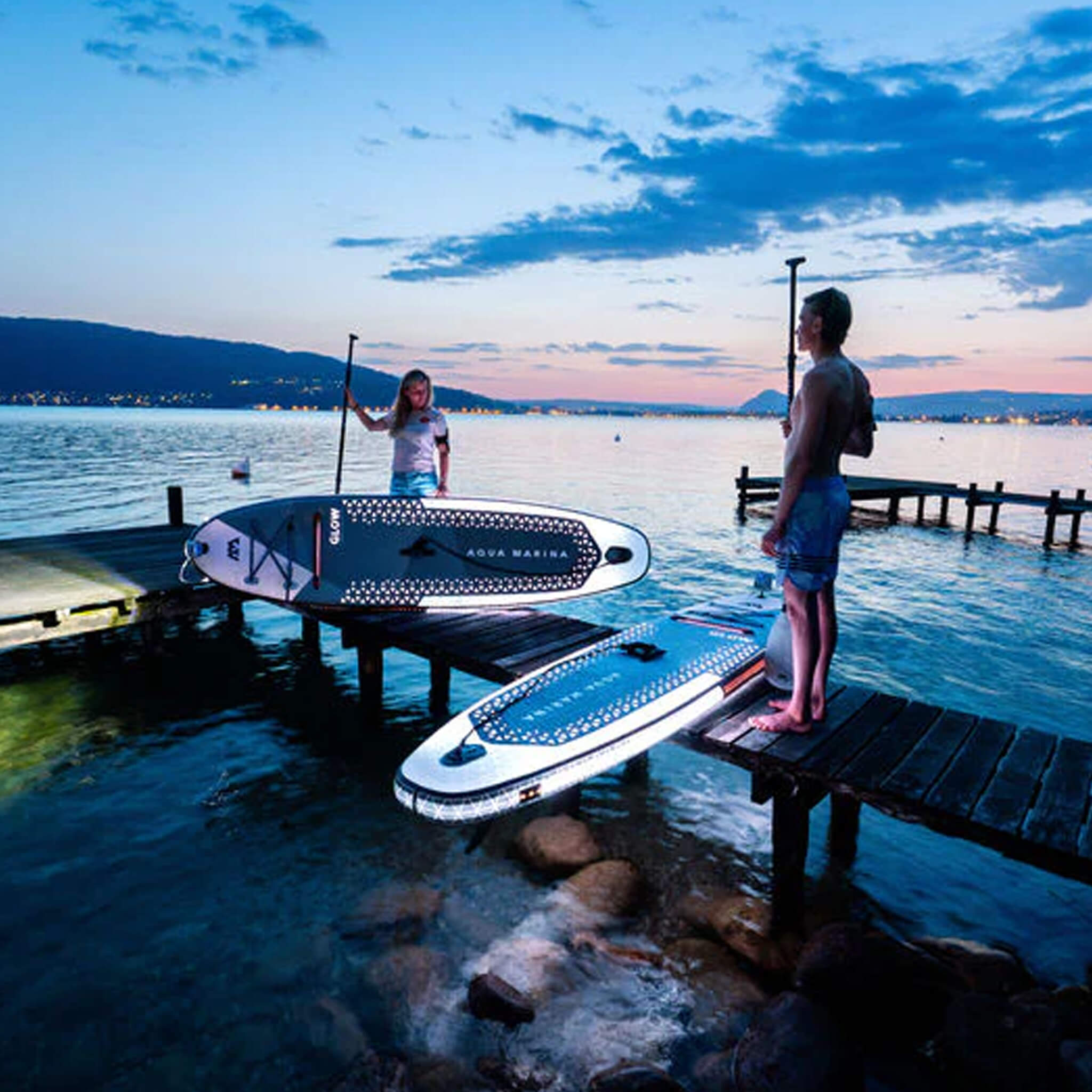 Aqua Marina Glow 10FT All-Around ISUP With Ambient Light System And Safety Leash [BT-24GL] (SAK48269)