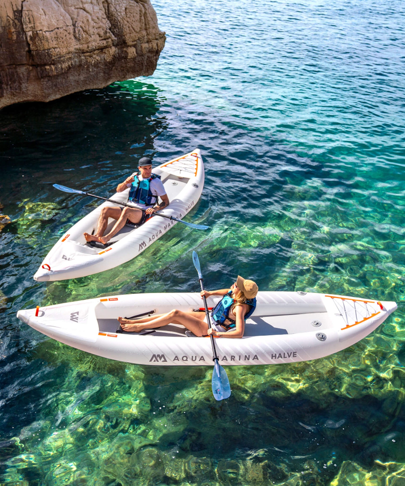 Aqua Marina Halve Ultra-Light Packayak™ 2-Person Kayak With DWF Deck [Paddle Excluded] [HA-398] (SAK41876)