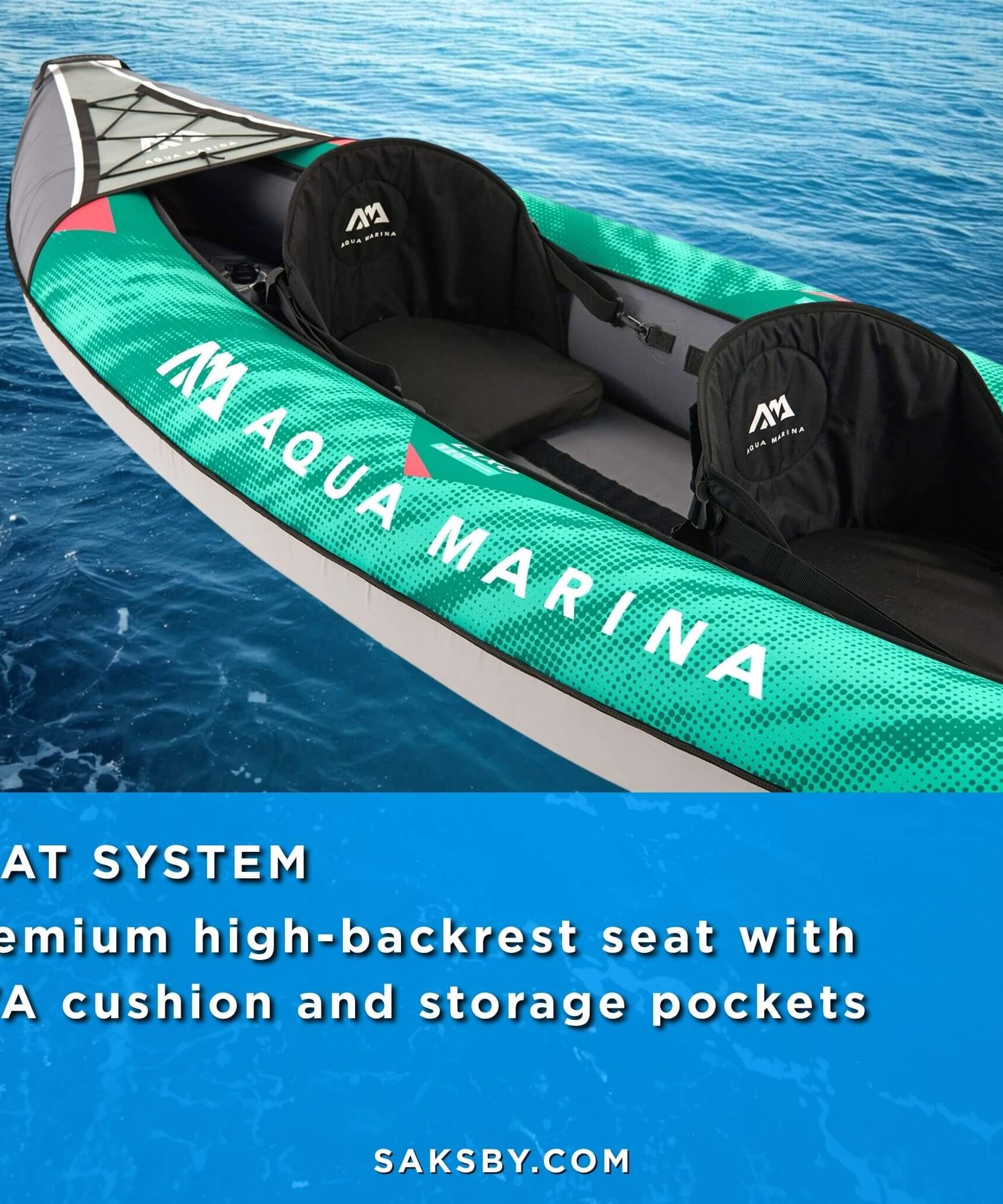 Aqua Marina Laxo 320 2-Person 10FT Recreational Kayak With High-Back Seat And Adjustable Cargo Bungee [LA-320] (SAK01396)