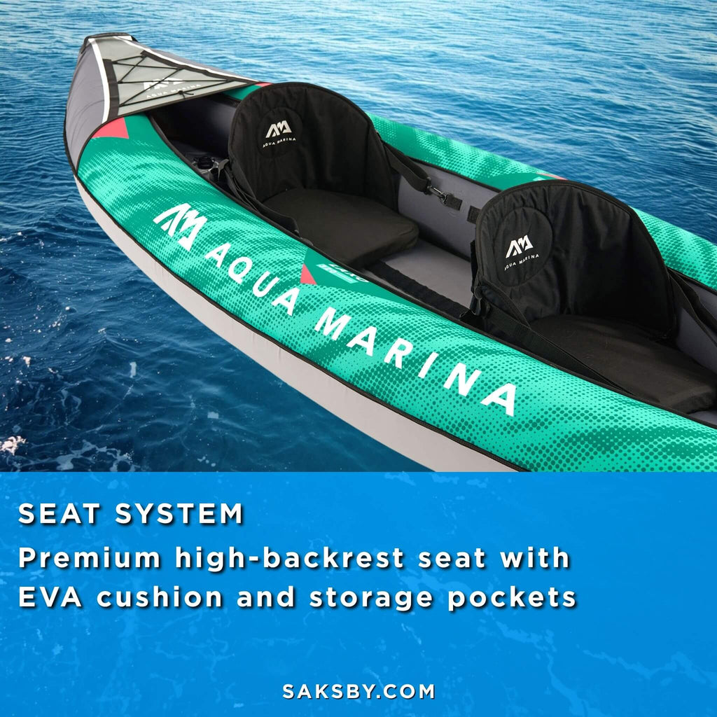 Aqua Marina Laxo 320 2-Person 10FT Recreational Kayak With High-Back Seat And Adjustable Cargo Bungee [LA-320] (SAK01396)