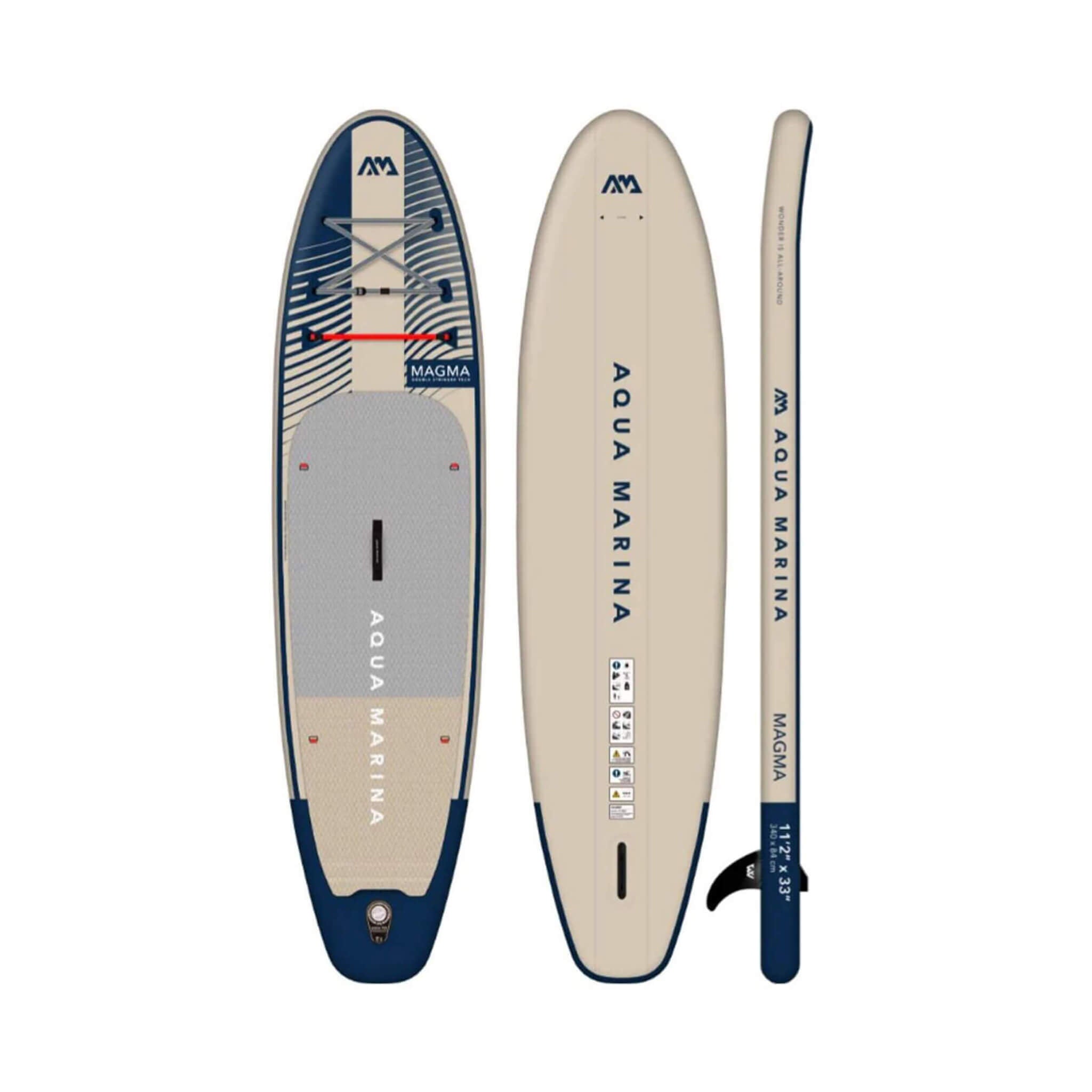 Aqua Marina Magma 11FT All-Around Inflatable SUP With Carbon Hybrid Paddle [BT-23MAP] (SAK35791)
