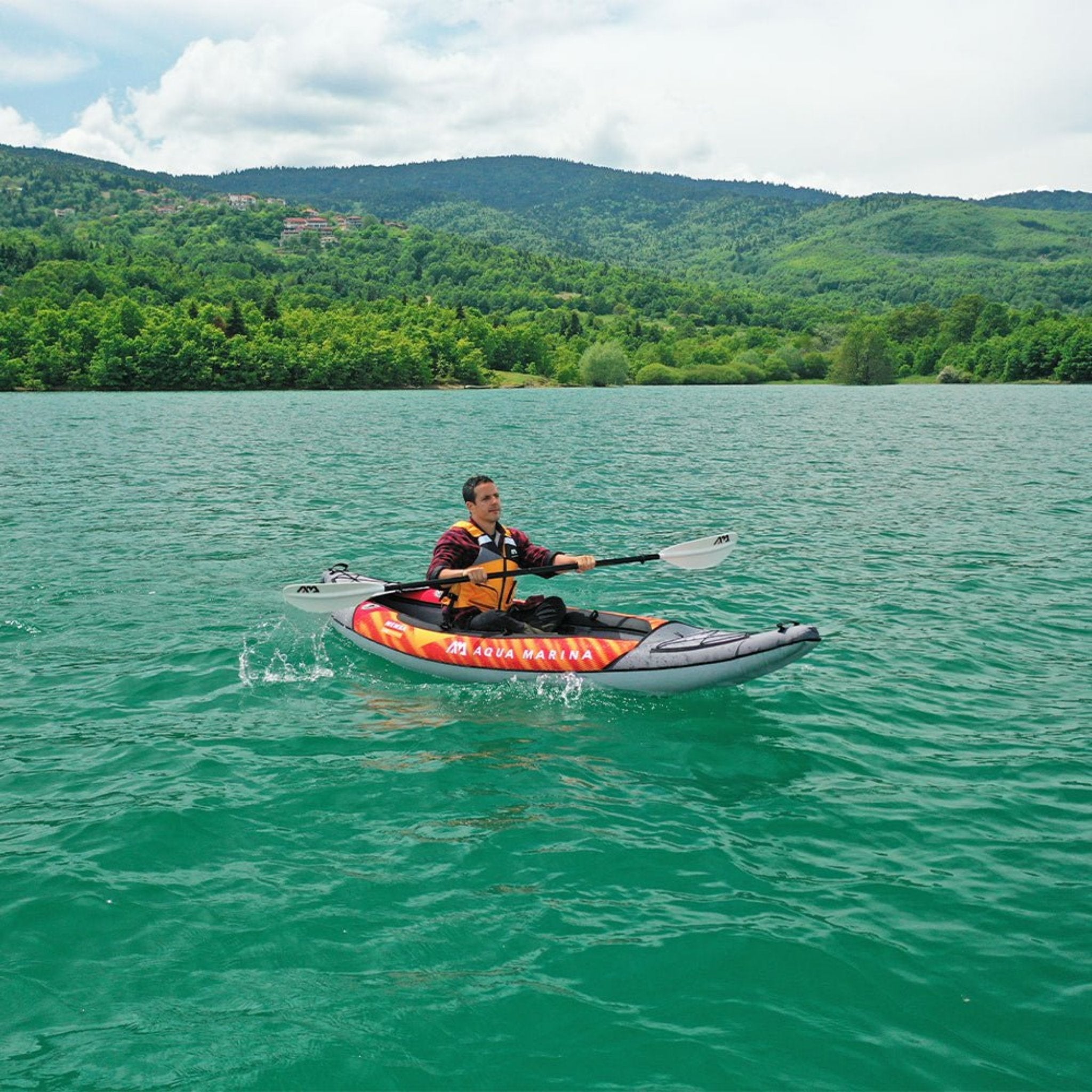 Aqua Marina Memba 330 10FT 1-Person Ultra Stiff Touring Kayak With Double Wall Fabric Floor [ME-330] (SAK56789)