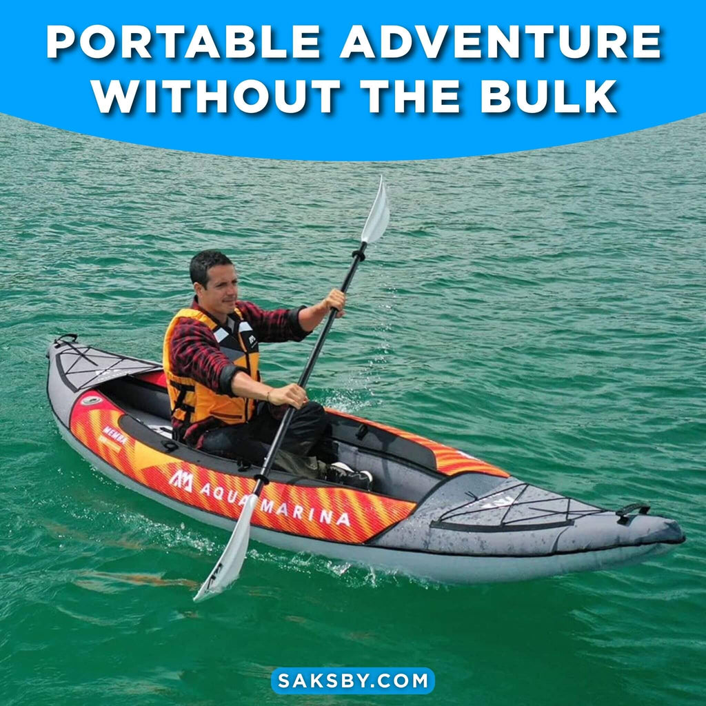 Aqua Marina Memba 330 10FT 1-Person Ultra Stiff Touring Kayak With Double Wall Fabric Floor [ME-330] (SAK56789)
