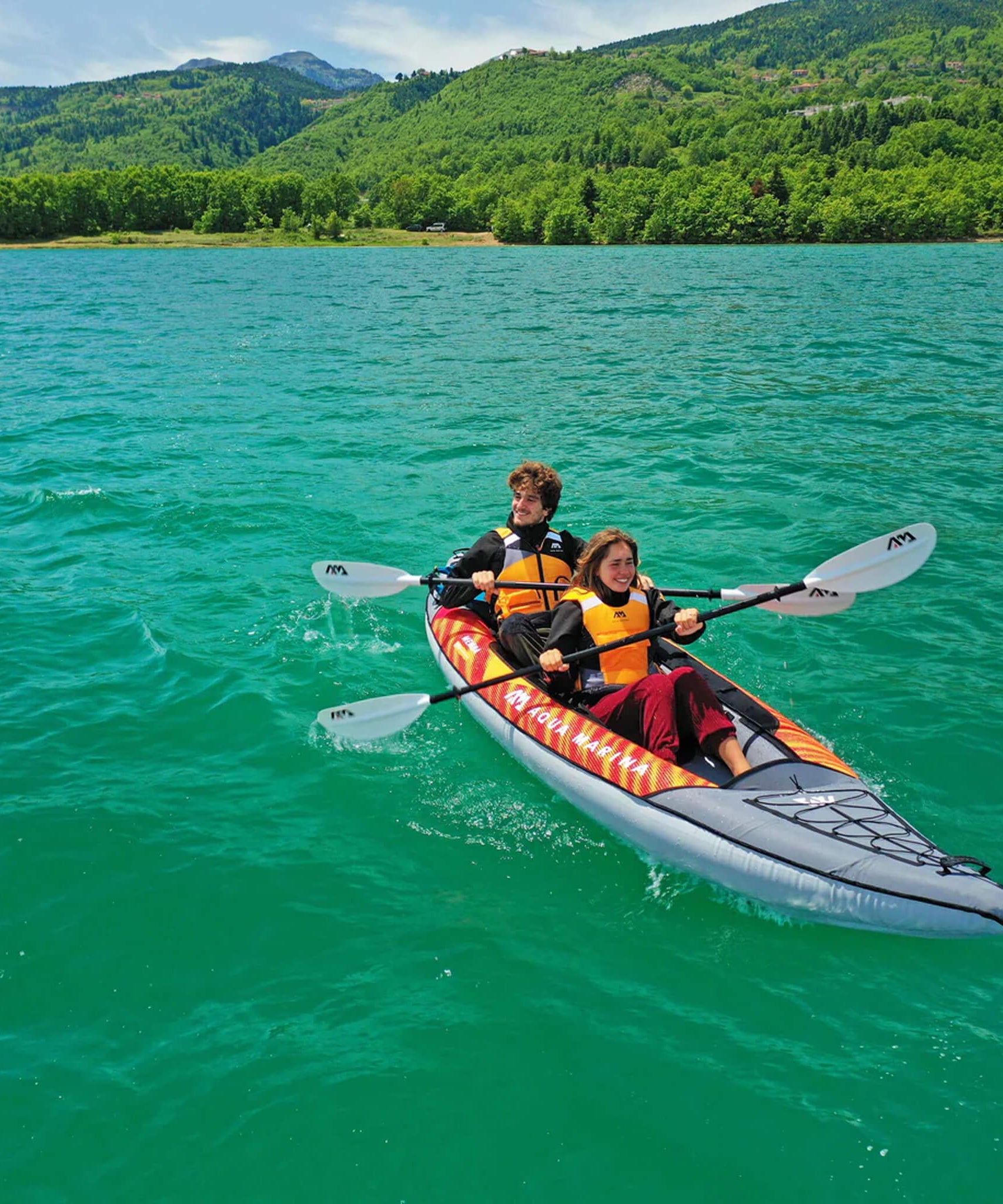 Aqua Marina Memba 390 Premium 12FT 2-Person Touring Kayak With DWF Deck And Paddles [ME-390] (SAK17282)