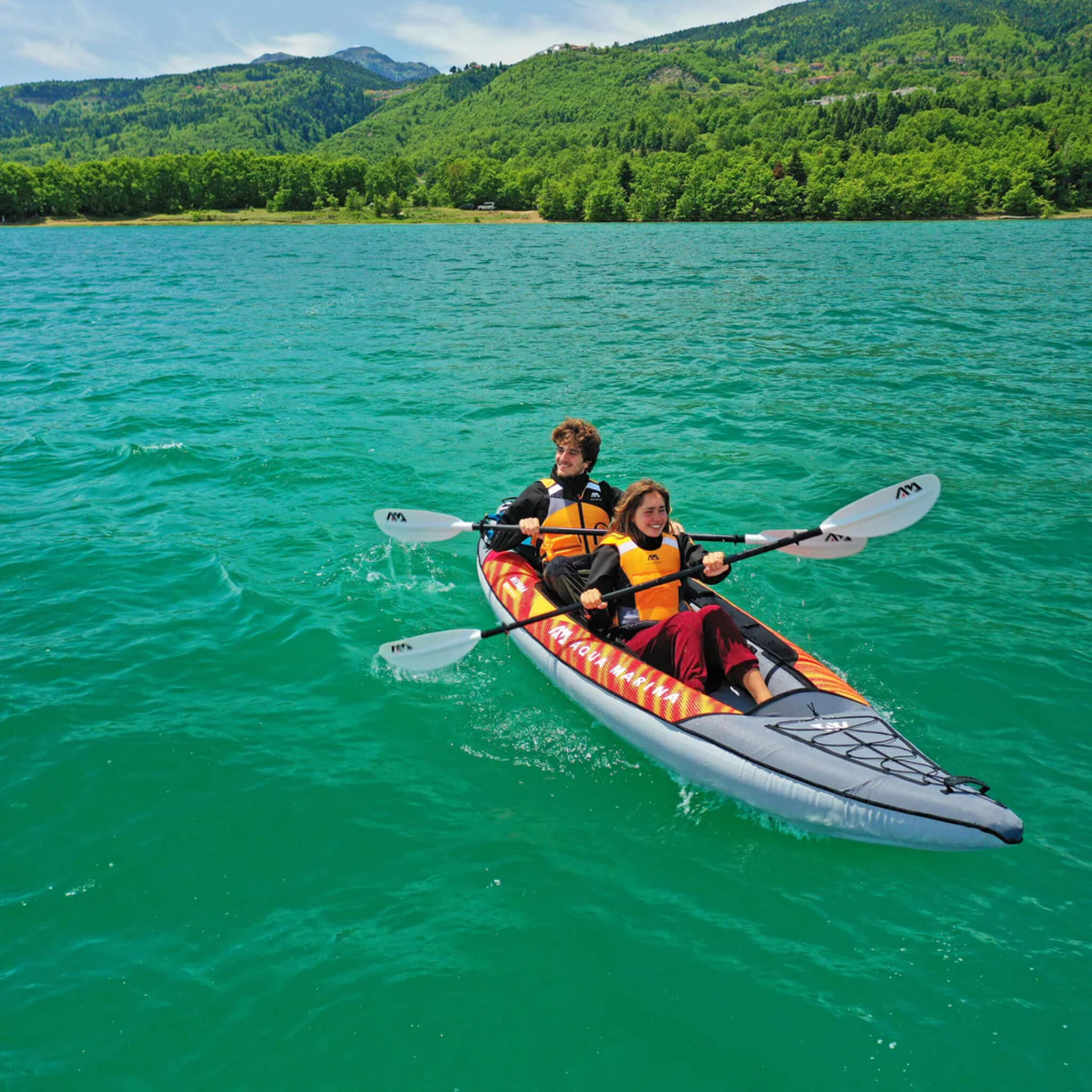 Aqua Marina Memba 390 Premium 12FT 2-Person Touring Kayak With DWF Deck And Paddles [ME-390] (SAK17282)