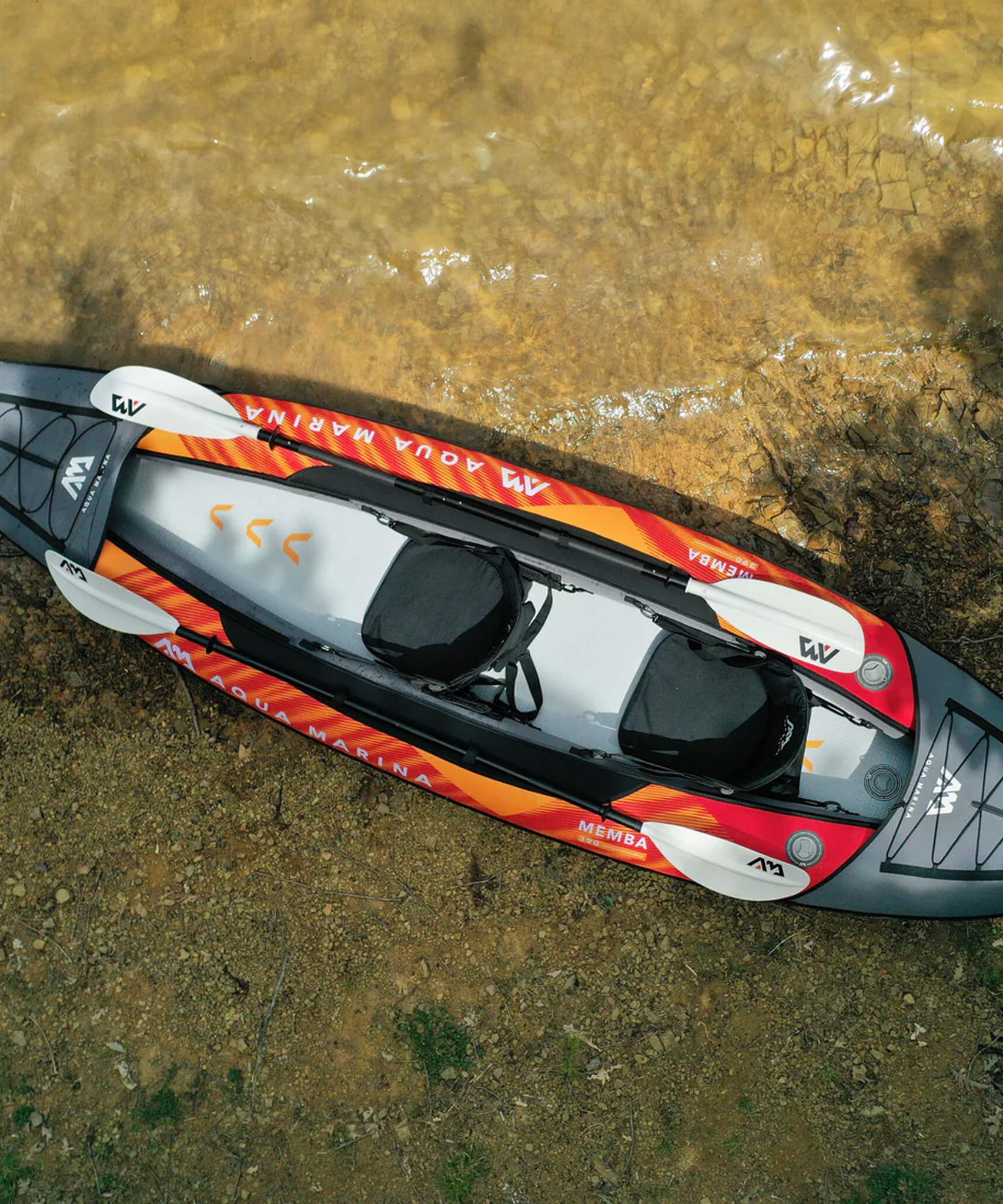 Aqua Marina Memba 390 Premium 12FT 2-Person Touring Kayak With DWF Deck And Paddles [ME-390] (SAK17282)