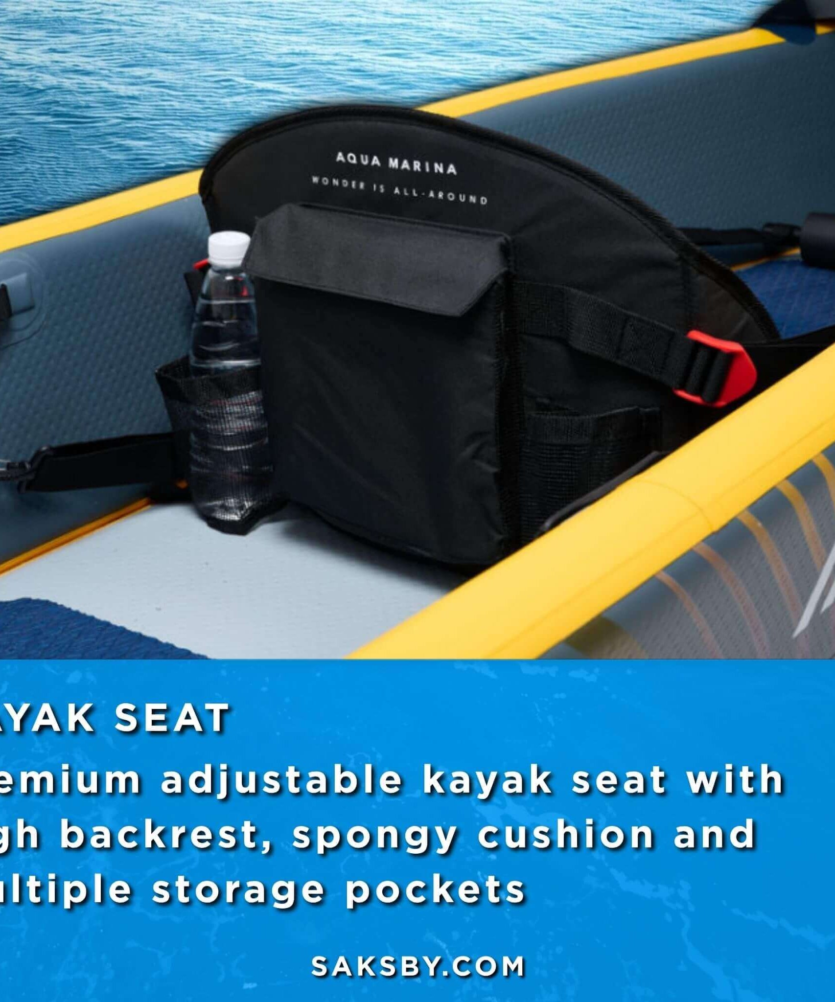 Aqua Marina Tomahawk AIR-K 440 14FT 2-Person High-Pressure Speed Inflatable Kayak [Paddle Excluded] [AIR-K440] (SAK31482)
