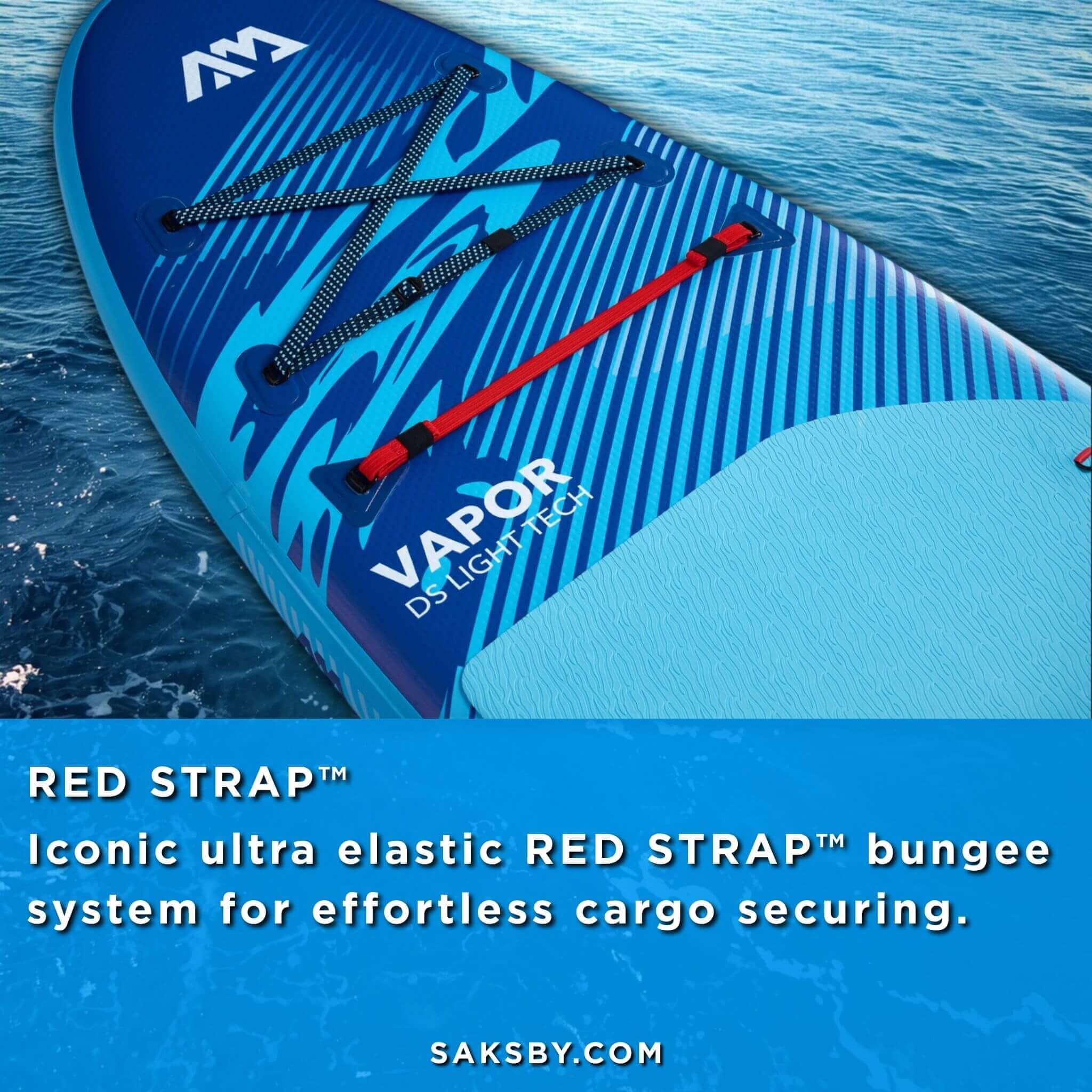 Aqua Marina Vapor 10FT All-Around SUP W/ Sand Ripple Grooved EVA Footpad [BT-23VAP] (SAK60532)